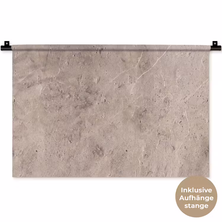Textuur - Steen - Patroon - Rustiek - Beige Wandkleed katoen klein -t3d_DE