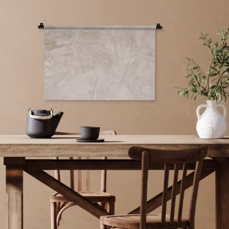 Textuur - Wand - Modern - Beige - Abstract Wandkleed katoen klein -sfeer6