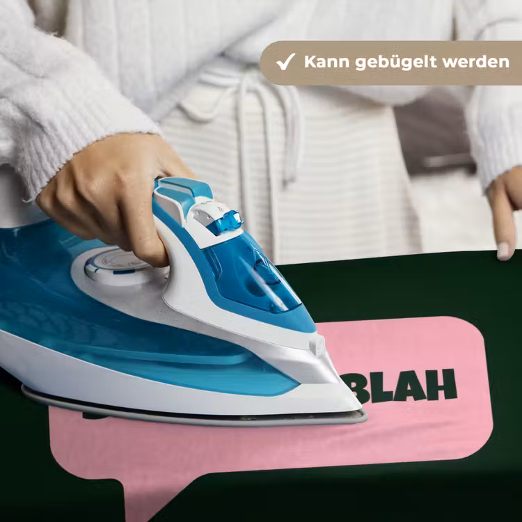 Tekstwolk - BLAH BLAH BLAH - Roze Wandkleed katoen klein -tsfeer9_DE