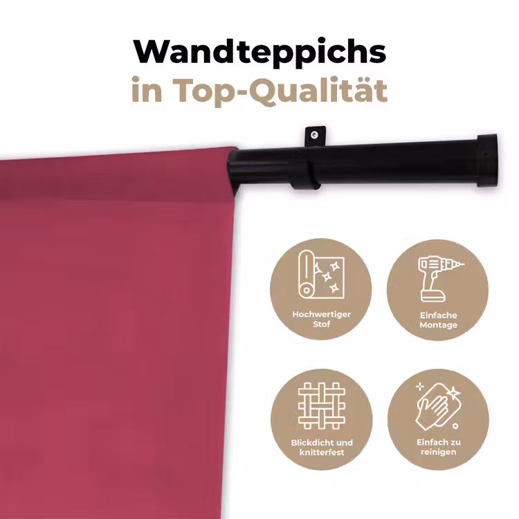 Deep - Berry - Rood Wandkleed katoen klein 269 -tsfeer2_DE