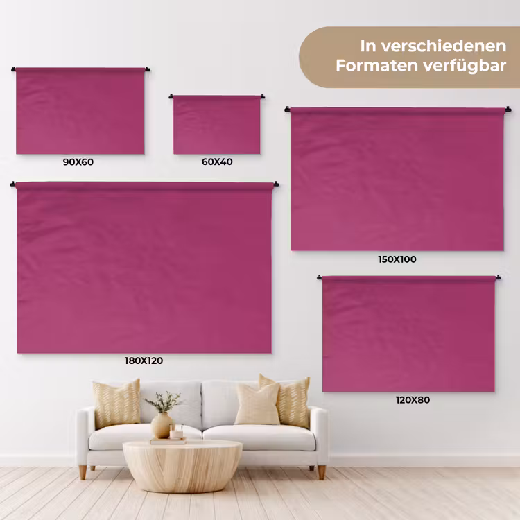Deep - Magenta - Paars Wandkleed katoen klein 269 -tsfeer8_DE