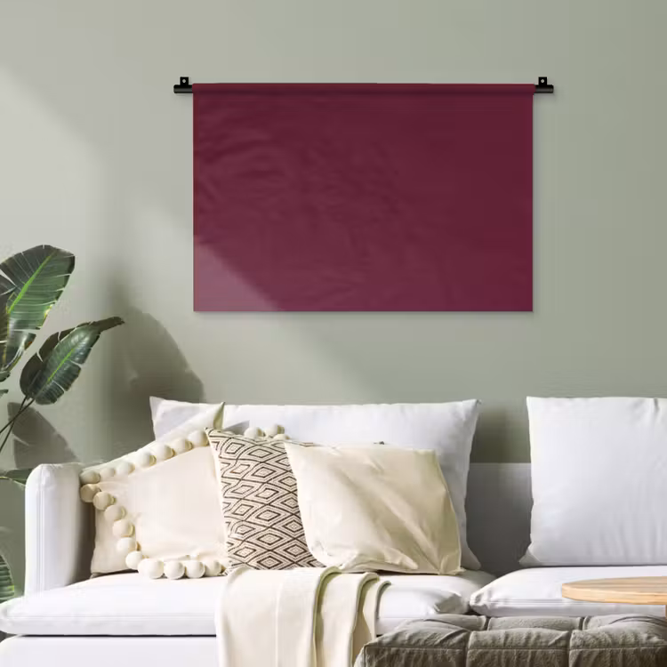 Deep - Plum - Paars Wandkleed katoen klein 269 -sfeer7
