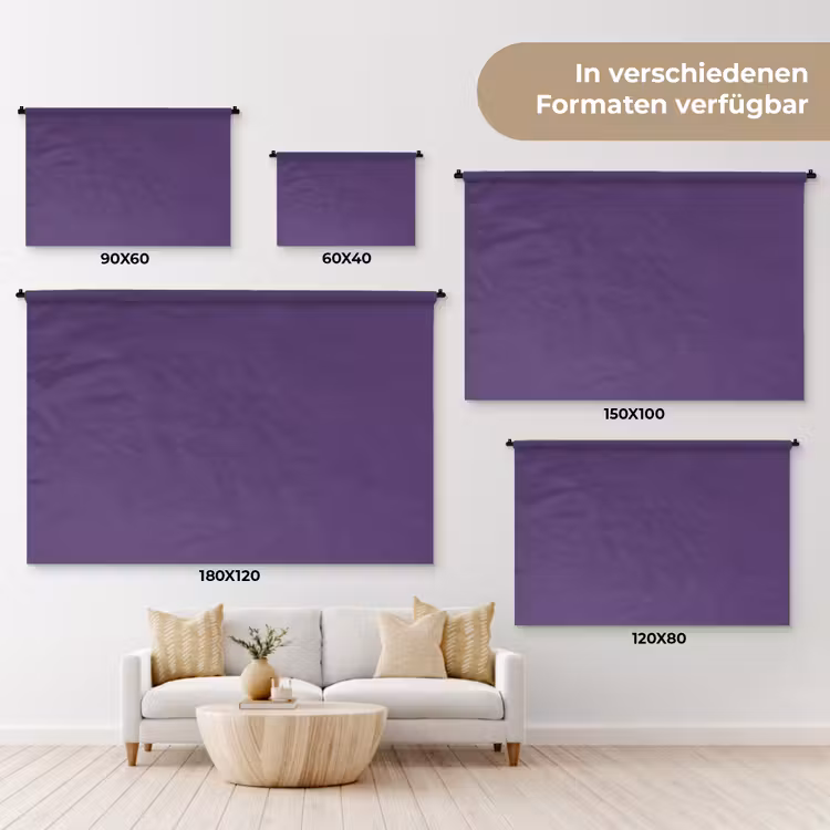 Deep - Plum - Paars Wandkleed katoen klein 269 -tsfeer8_DE