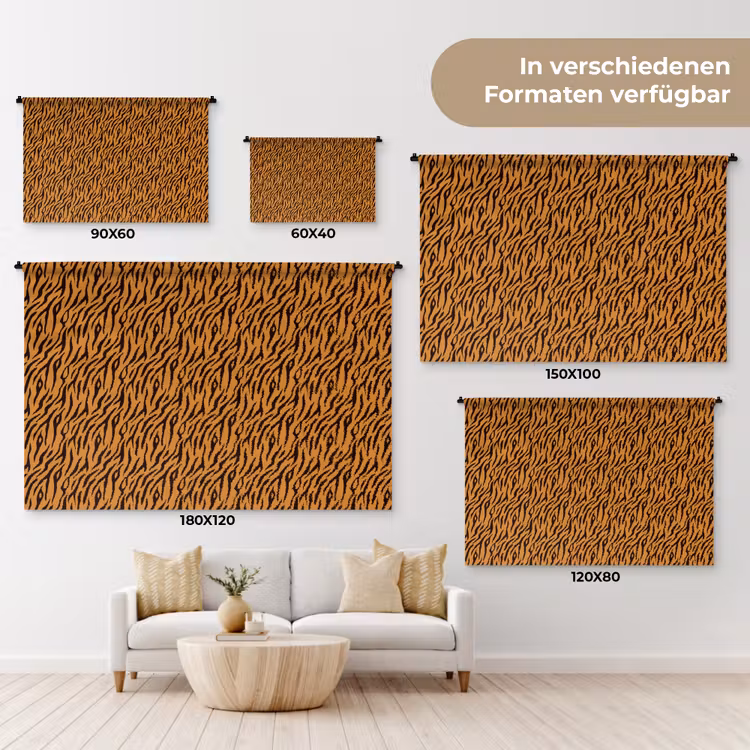 Dier - Oranje - Tijger Wandkleed katoen klein 269 -tsfeer8_DE