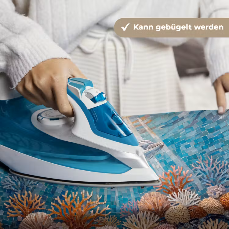 Dieren - Mozaïek - Oceaan - Koraal - Blauw Wandkleed katoen klein -tsfeer9_DE