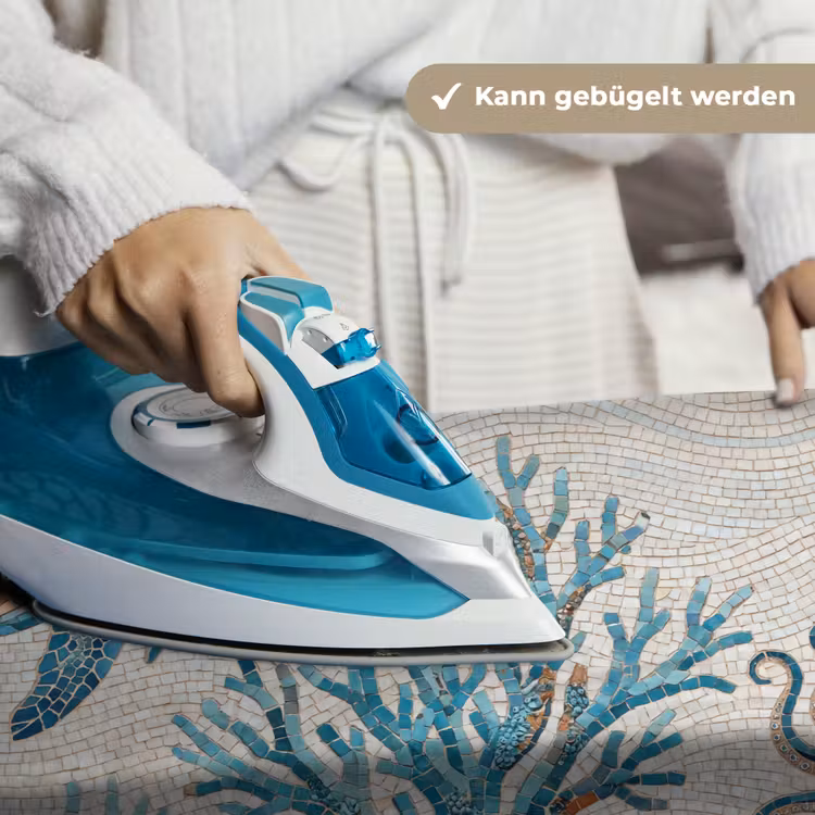 Dieren - Onderwater - Natuur - Mozaïek - Blauw Wandkleed katoen klein -tsfeer9_DE