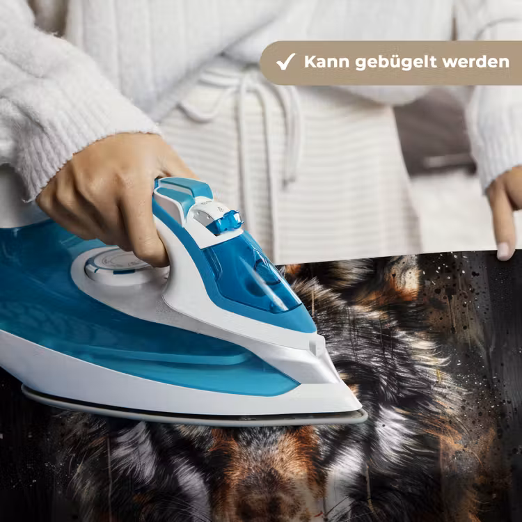 Dieren - Wolf - Portret - Zwart - Bruin Wandkleed katoen klein -tsfeer9_DE