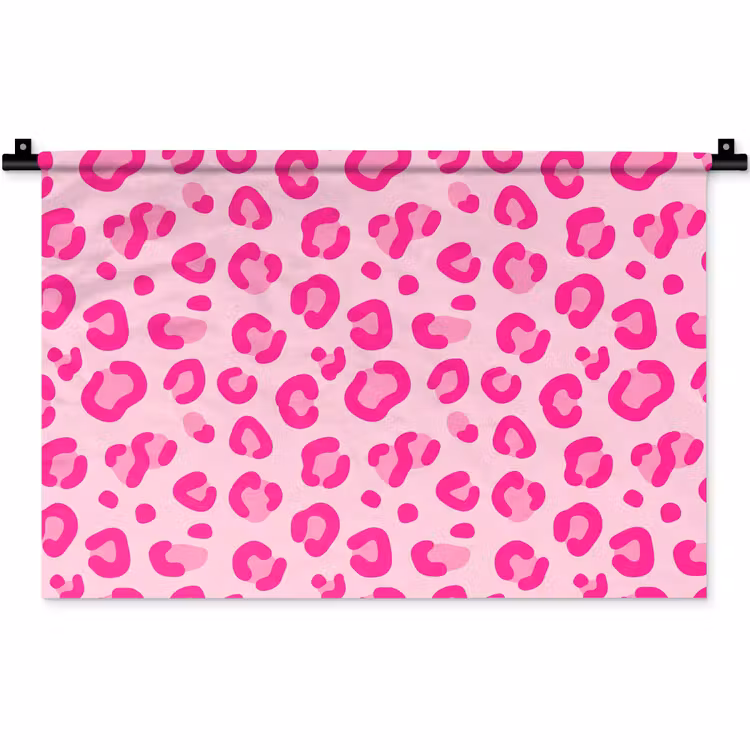 Dierenprint - Patroon - Abstract - Modern - Roze Wandkleed katoen klein -zz3d
