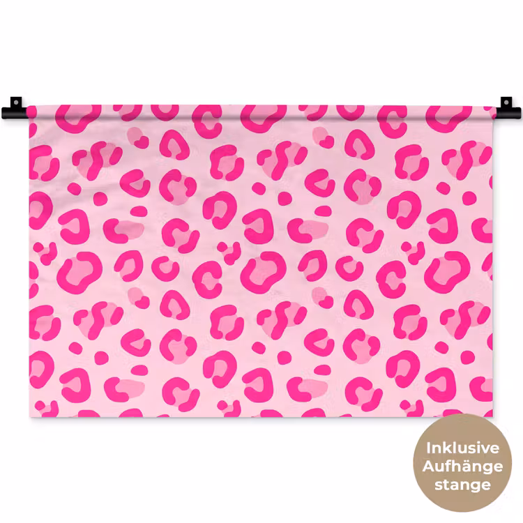 Dierenprint - Patroon - Abstract - Modern - Roze Wandkleed katoen klein -t3d_DE