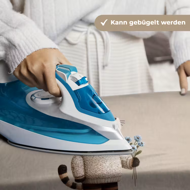 Tijger - Blauwe bloemen - Rustig Wandkleed katoen klein -tsfeer9_DE