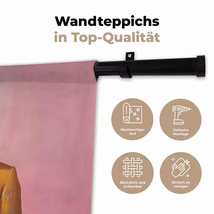 Tijger - Bril - Geel - Jasje Wandkleed katoen klein -tsfeer2_DE
