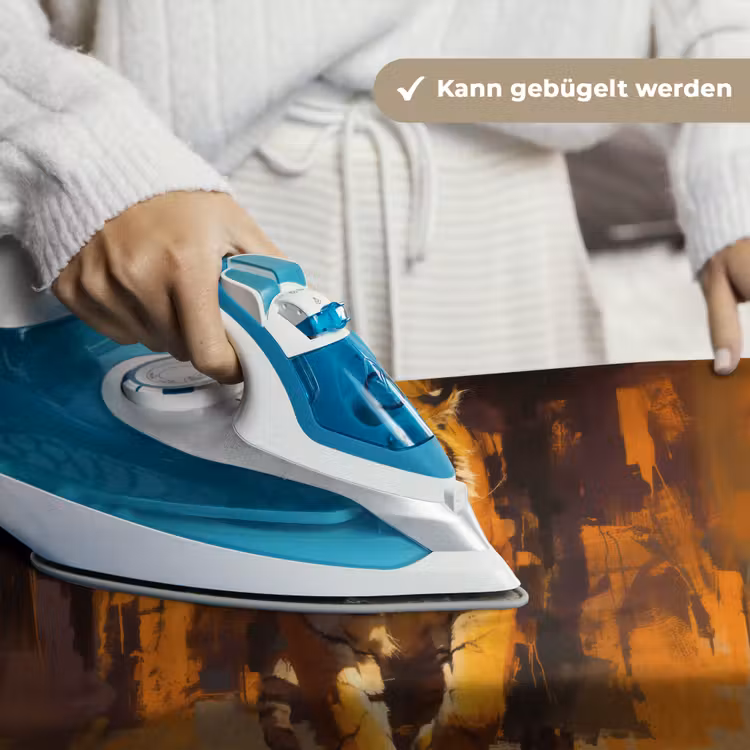 Tijger - Geschilderd - Oranje - Penseelstreken Wandkleed katoen klein -tsfeer9_DE