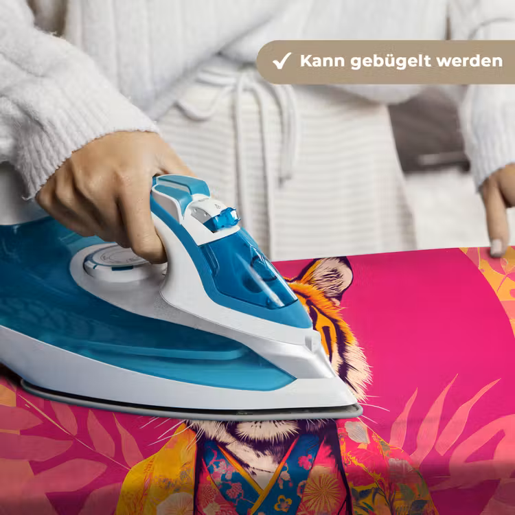 Tijger - Kimono - Planten - Roze Wandkleed katoen klein -tsfeer9_DE