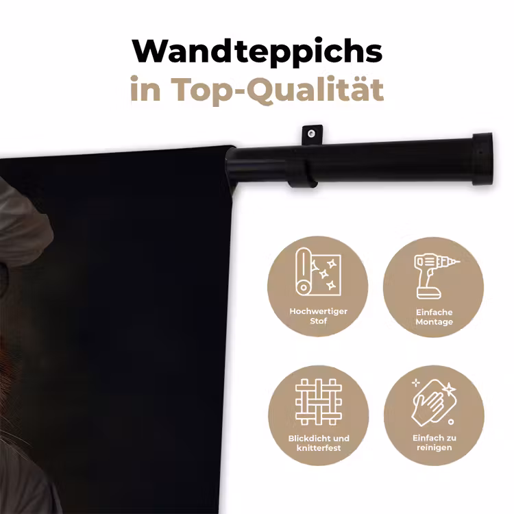 Tijger - Kokskleding - Bruin Wandkleed katoen klein -tsfeer2_DE