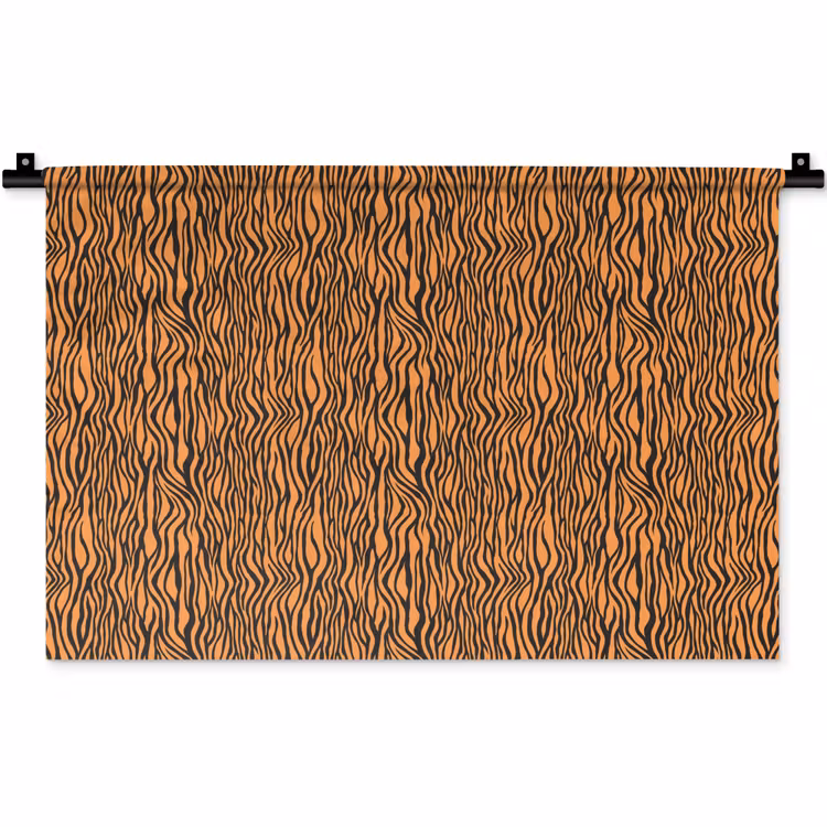 Tijger - Oranje - Patroon - Strepen Wandkleed katoen klein 269 -zz3d