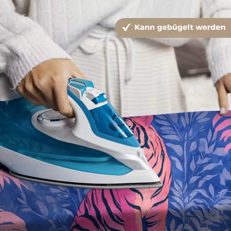 Tijger - Roze - Bladeren - Jungle Wandkleed katoen klein -tsfeer9_DE