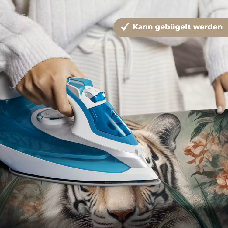 Tijger - Vlinders - Dieren - Jungle - Bloemen Wandkleed katoen klein -tsfeer9_DE