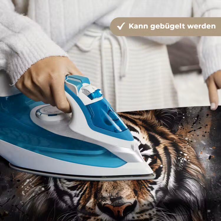 Tijger - Dieren - Portret - Luxe - Zwart Wandkleed katoen klein -tsfeer9_DE