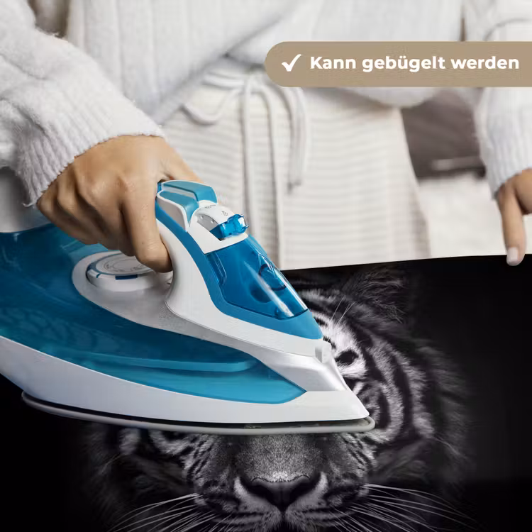 Tijger - Dieren - Zwart - Wit - Portret - Wild Wandkleed katoen klein -tsfeer9_DE