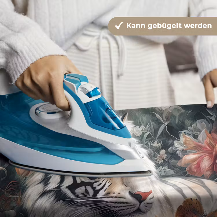 Tijger - Wilde dieren - Bloemen - Jungle Wandkleed katoen klein -tsfeer9_DE