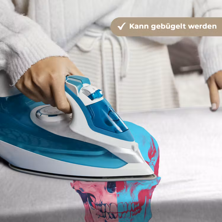 Schedel - Grafisch - Roze - Verdeeld Wandkleed katoen klein -tsfeer9_DE