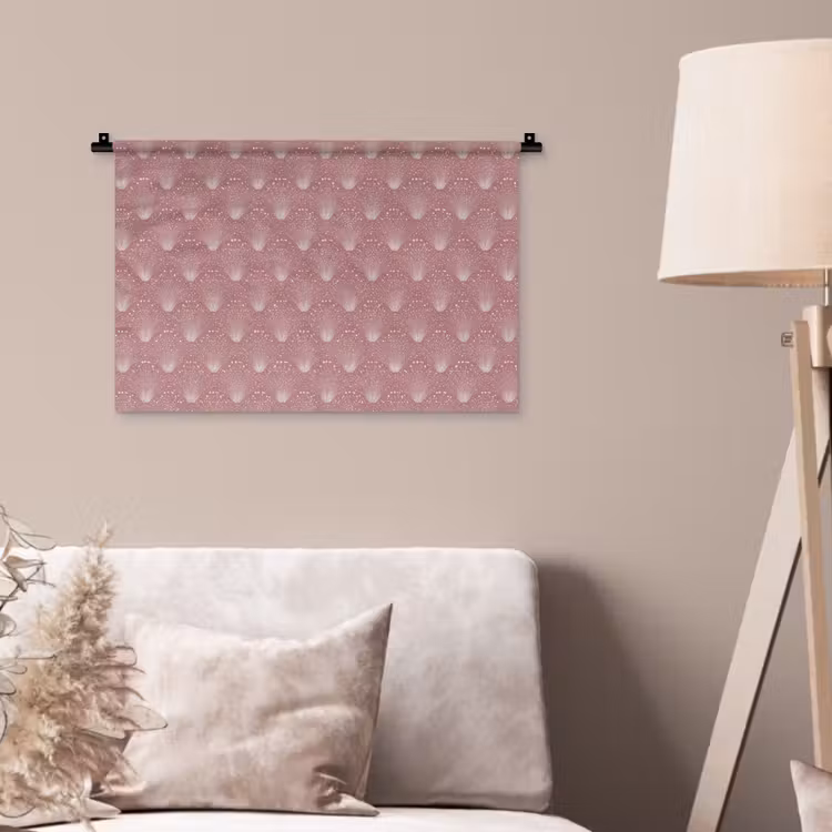 Trendy - Patroon - Roze Wandkleed katoen klein 269 -sfeer4