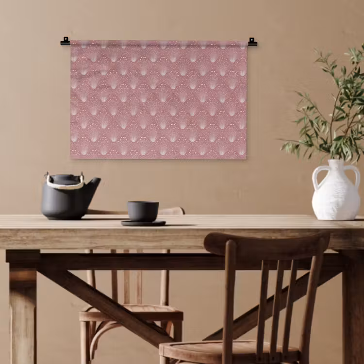 Trendy - Patroon - Roze Wandkleed katoen klein 269 -sfeer6