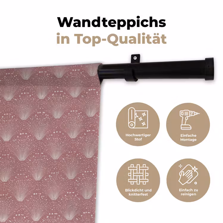 Trendy - Patroon - Roze Wandkleed katoen klein 269 -tsfeer2_DE