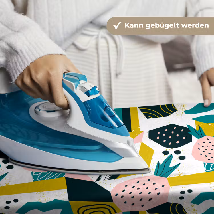 Tropisch - Abstract - Ananas - Geel - Groen - Roze Wandkleed katoen klein 269 -tsfeer9_DE