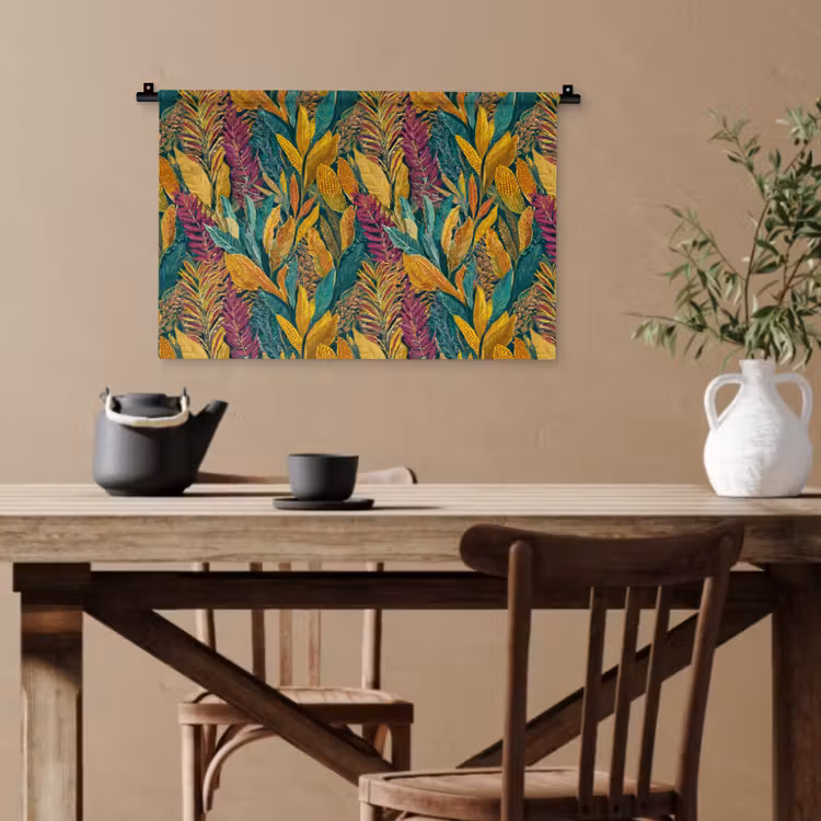Tropische - Botanisch - Patroon - Kleurrijk - Exotisch Wandkleed katoen klein 269 -sfeer6