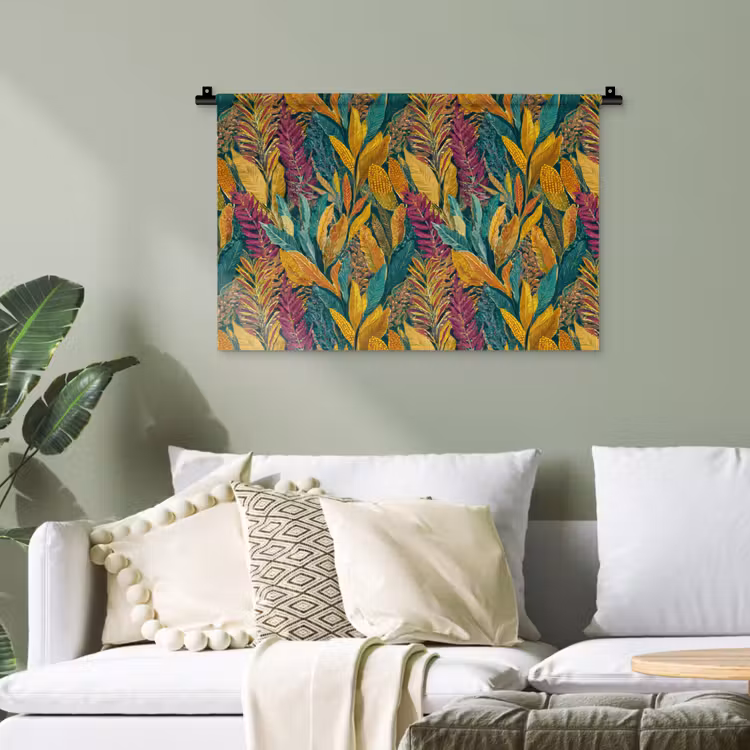 Tropische - Botanisch - Patroon - Kleurrijk - Exotisch Wandkleed katoen klein 269 -sfeer7