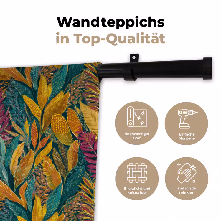 Tropische - Botanisch - Patroon - Kleurrijk - Exotisch Wandkleed katoen klein 269 -tsfeer2_DE