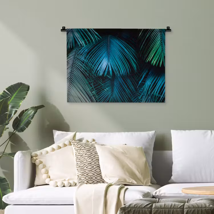Tropical - Jungle - Bladeren - Groen Wandkleed katoen klein -sfeer7