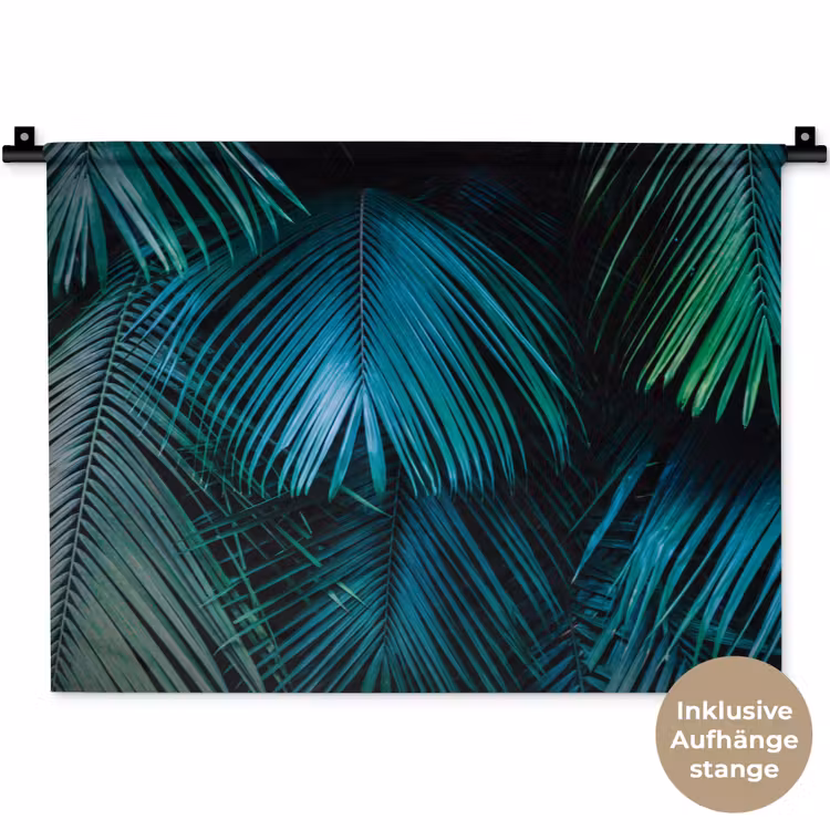Tropical - Jungle - Bladeren - Groen Wandkleed katoen klein -t3d_DE
