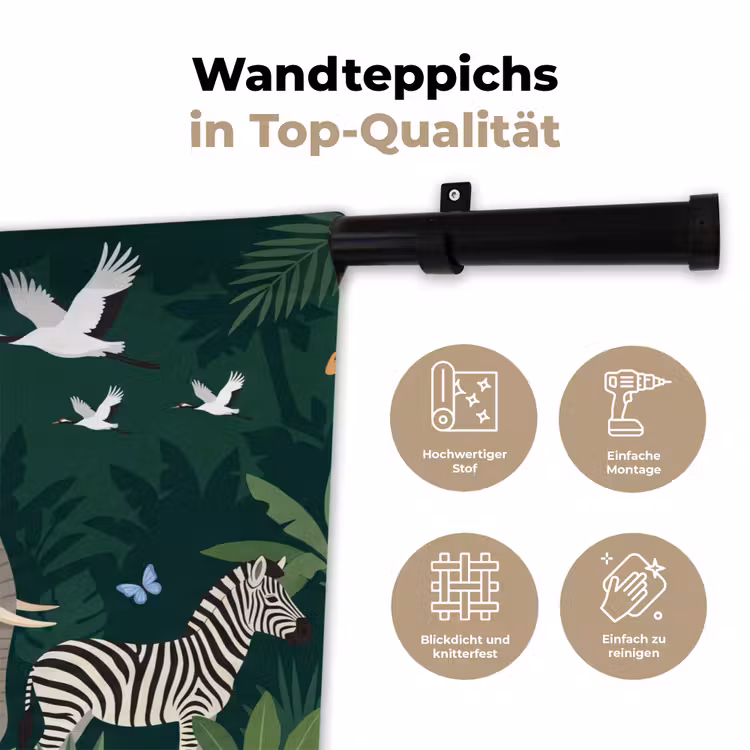 Tropisch - Jungle - Groen Wandkleed katoen klein -tsfeer2_DE