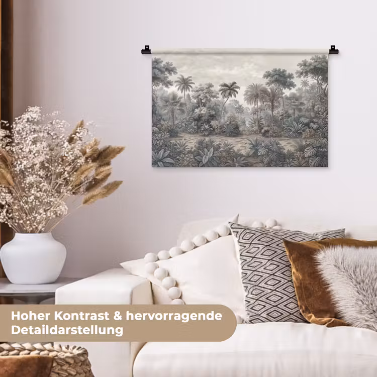 Tropisch - Landschap - Illustratie Wandkleed katoen klein -tsfeer1_DE