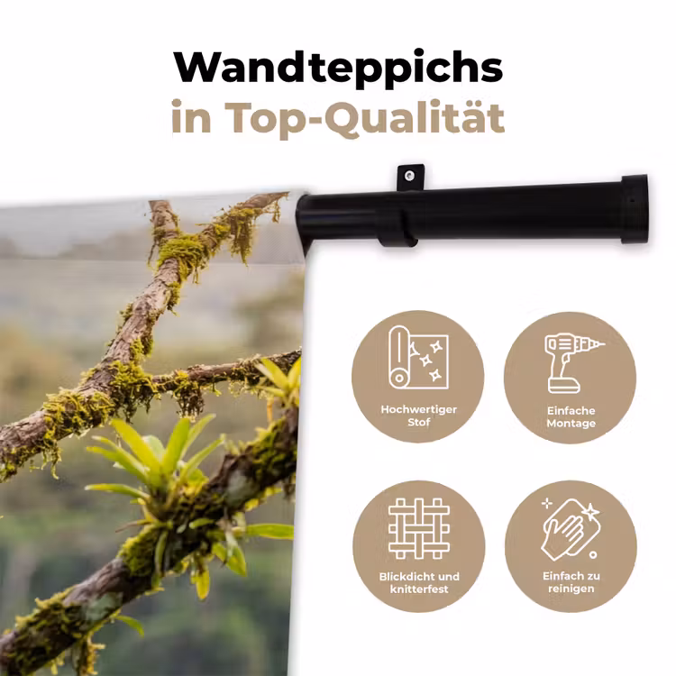 Toekan - Jungle - Natuur - Kleurrijk Wandkleed katoen klein -tsfeer2_DE