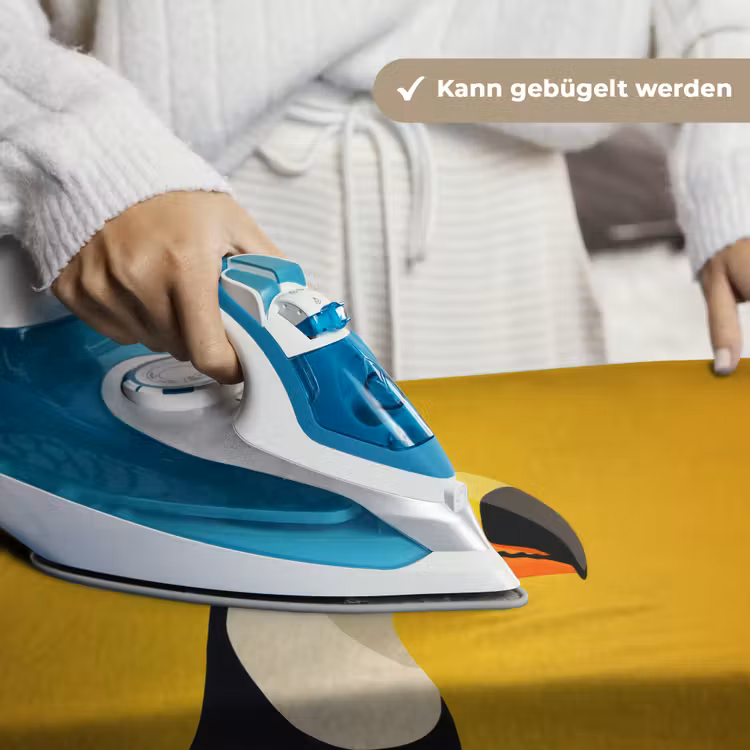 Toekan - Minimalistisch - Snavel - Oranje Wandkleed katoen klein -tsfeer9_DE