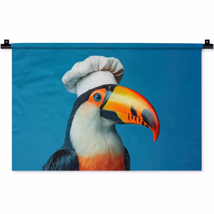 Toekan - Papegaai - Vogel - Koksmuts Wandkleed katoen klein -zz3d