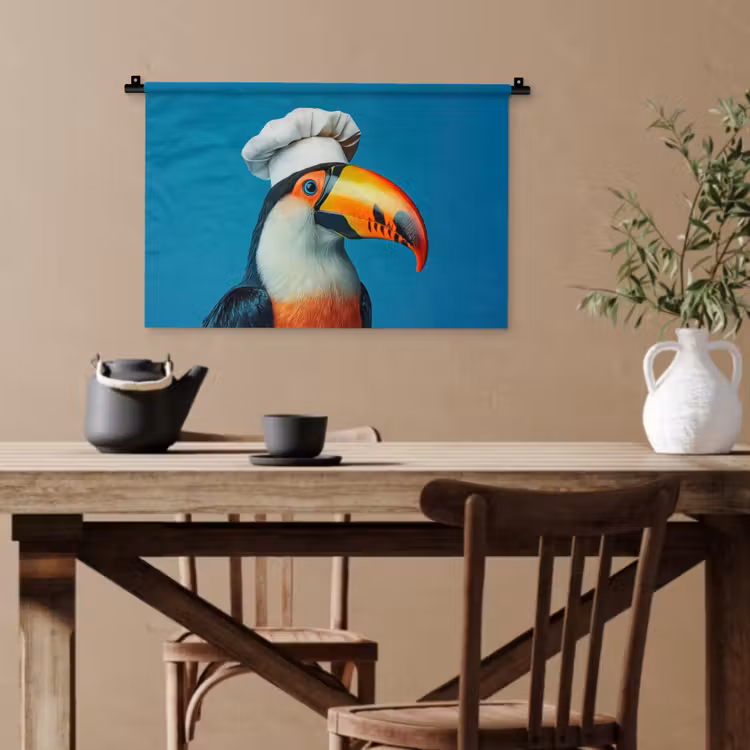 Toekan - Papegaai - Vogel - Koksmuts Wandkleed katoen klein -sfeer6