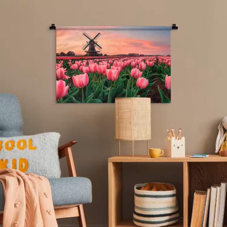 Tulpen - Molen - Nederland Wandkleed katoen klein -wsfeer4_kind