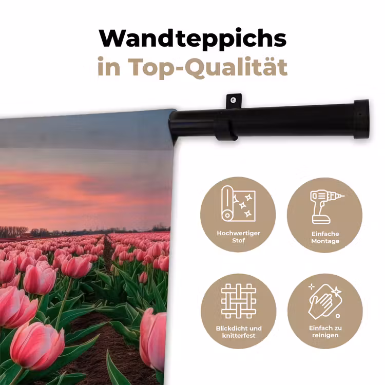 Tulpen - Molen - Nederland Wandkleed katoen klein -tsfeer2_DE