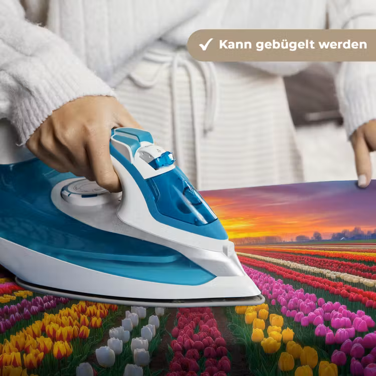 Tulpenveld - Zonsondergang - Kleurrijk Wandkleed katoen klein -tsfeer9_DE