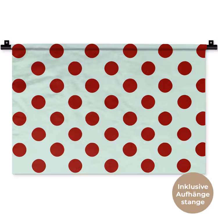 Polka - Dots - Rood Wandkleed katoen klein 269 -t3d_DE