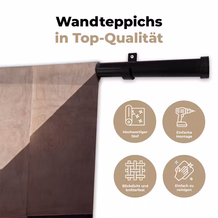 Deur - Hout - Architectuur - Groen - Rustiek Wandkleed katoen klein -tsfeer2_DE