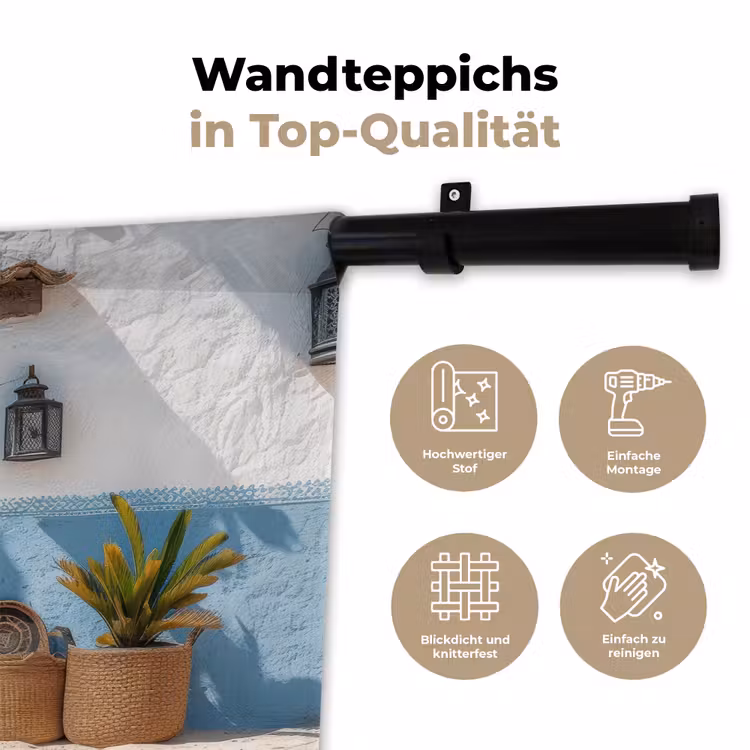 Deur - Manden - Planten Wandkleed katoen klein -tsfeer2_DE