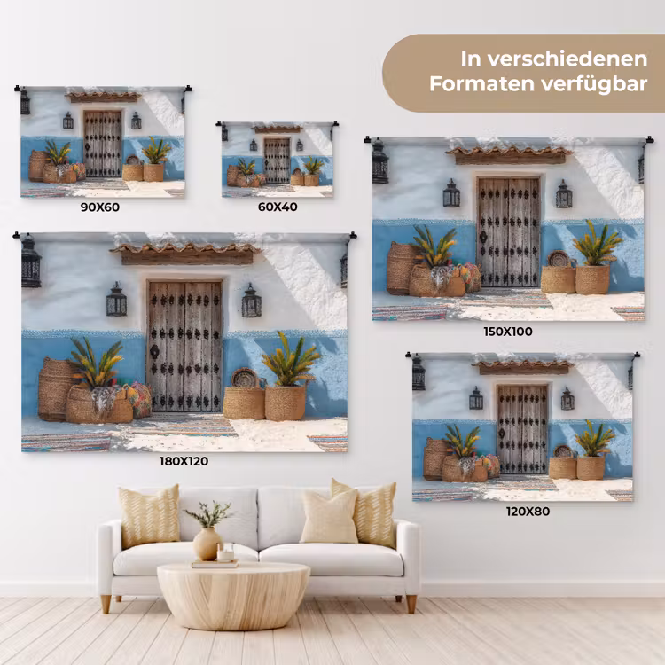 Deur - Manden - Planten Wandkleed katoen klein -tsfeer8_DE
