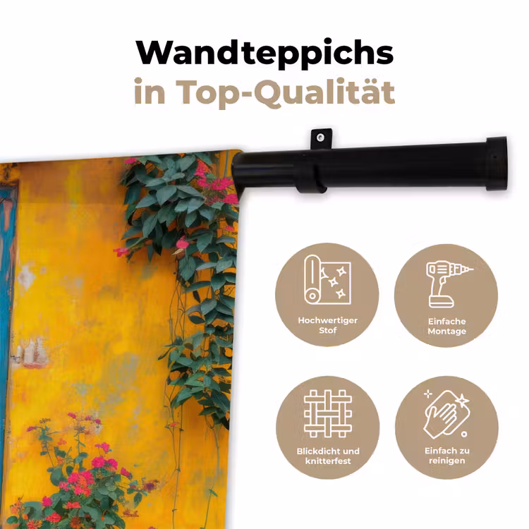 Deuren - Kleurrijk - Planten Wandkleed katoen klein -tsfeer2_DE