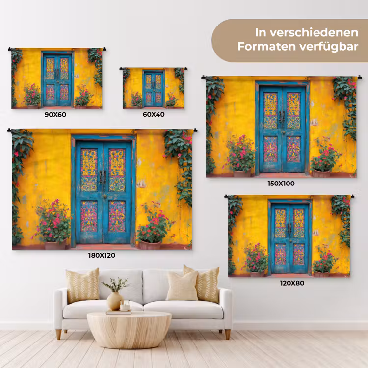 Deuren - Kleurrijk - Planten Wandkleed katoen klein -tsfeer8_DE
