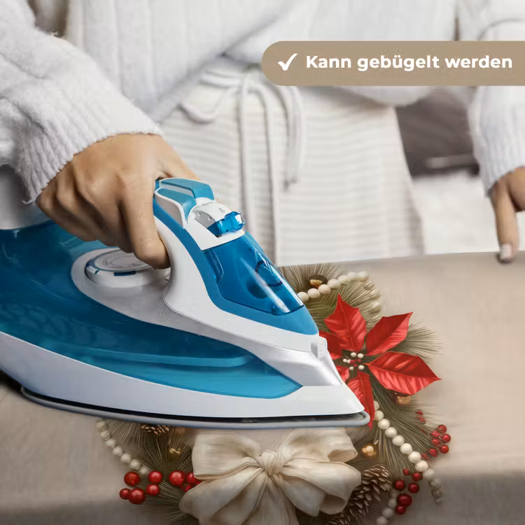 Deurkrans - Strik - Kerst - Rood - Groen Wandkleed katoen klein -tsfeer9_DE